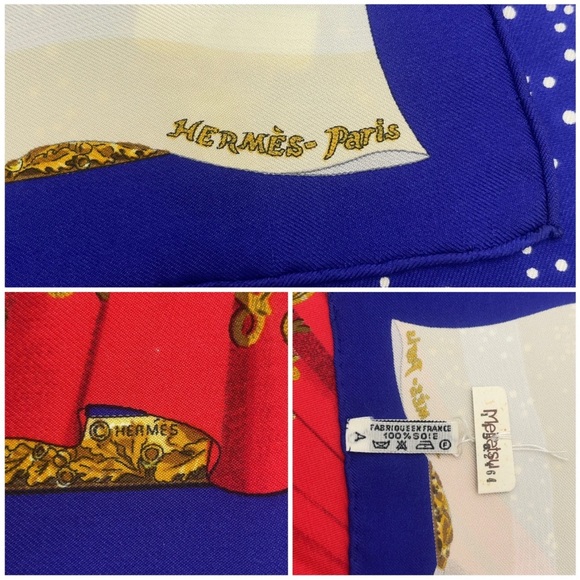 Hermès "Souvenirs de Paris" silk scarf, a vintage design by Hilton McConnico. 👝 - Picture 8 of 8